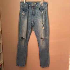 Levi's 711 Skinny Light Blue Distressed Jeans